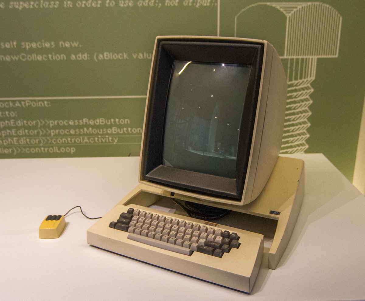Xerox Alto computer with mouse and bit-mapped display - the machine that inspired the Macintosh