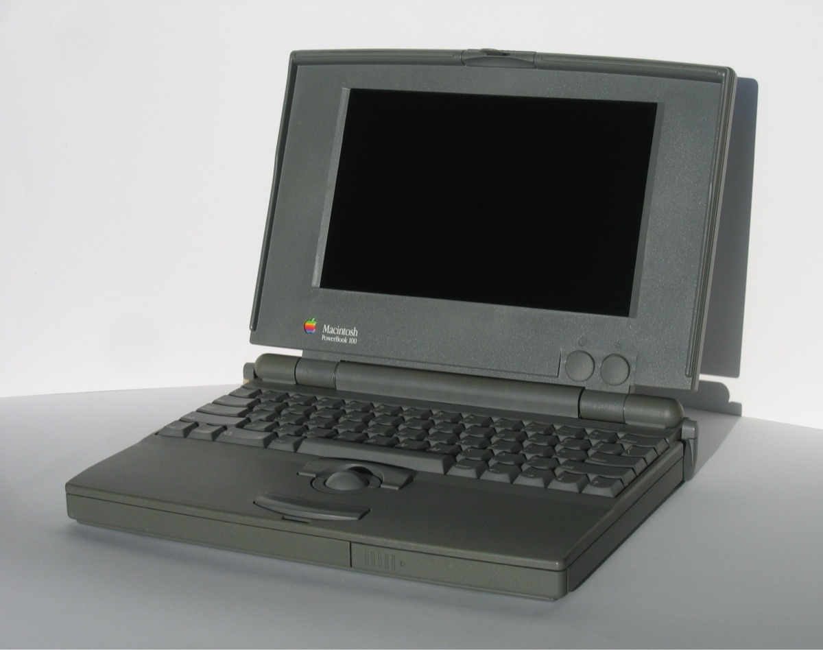Apple PowerBook 100, launched 1991 - the computer that defined the modern laptop ergonomics