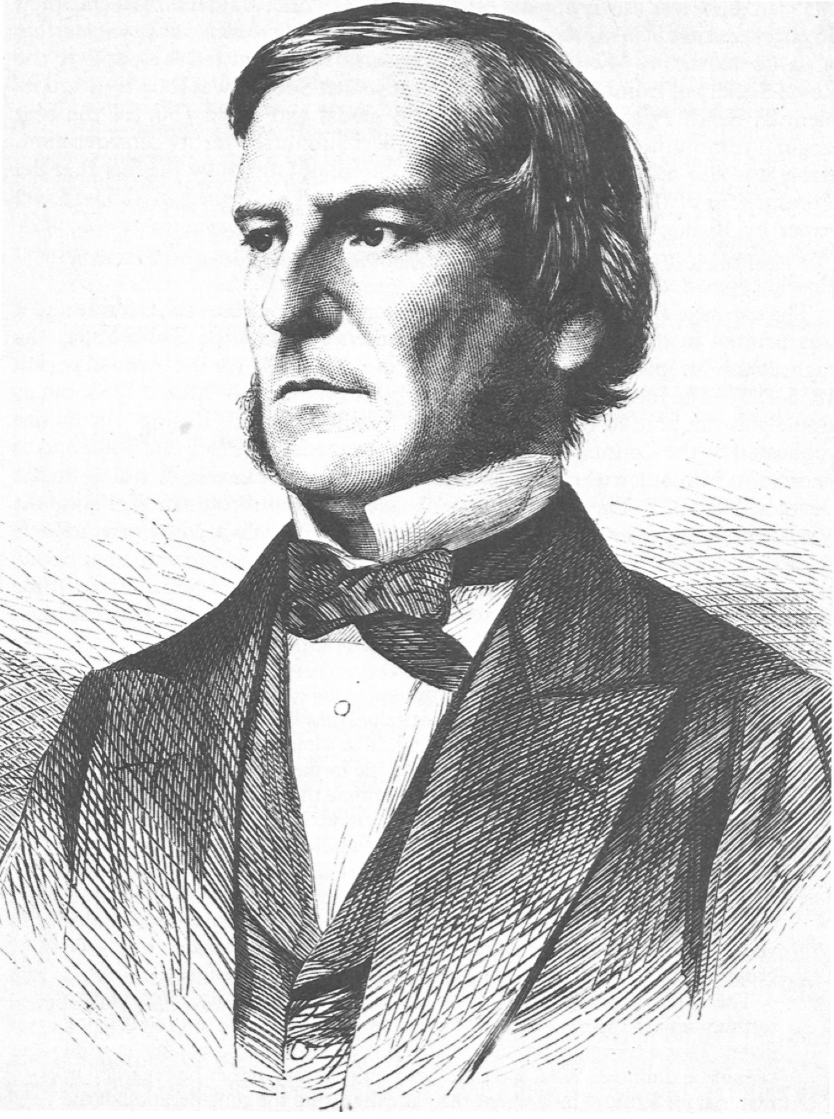 Portrait engraving of the English mathematician George Boole (1815-1864), published in The Illustrated London News on 21 January 1865. His 1854 book 'An Investigation of the Laws of Thought' introduced the algebra of logic that, via Claude Shannon, became the mathematical basis of every digital computer. Public domain image via Wikimedia Commons.